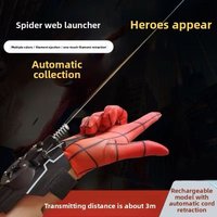 Web Shooter Glove Toy, Automatic Rewind Launcher with Suction Cup, USB Rechargeable Wrist Gadget, Cosplay Prop Gift for Kids