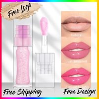 Private Label Custom Logo Vegan Makeup Color Changing Lip Oil Transparent Square Tube Glossy Lip Gloss Wholesale Lipgloss