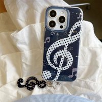 Treble Clef Y2K Phone Case for iPhone 17 16e 16 15 14 13 12 11 ProMax X Xs XR XSMax 8 7 6 6s Air Plus Feather Texture Back Cover