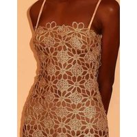 Women Fashion Embroidery Hollow Out Slim Outfits Sexy Sleeveless Solid Suit Elegant Strapless Midi Skirt & Sling Skirt 2Pc Sets