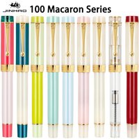JINHAO 100 Centennial Fountain Pen Resin Gold Clip EF F M Nib Business Stationery School Office Supplies PK 9019 82 9016 9013