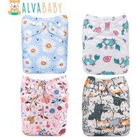 U Pick ALVABABY Baby Cloth Diaper Reusable Cloth Nappy Washable Diaper Nappy for Baby 3-15kg with 1pc Microfiber Insert
