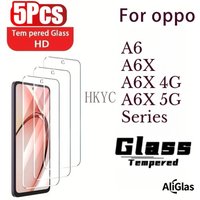 5pcs of tempered glass Film protective film for oppo A6 A6X Series Screen Protector For A6X 5G A6X 4G easy to install 9H HD Film