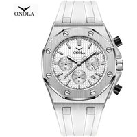 ONOLA 6807 Relogios Masculino Fashion Sports Silicone Quartz Watch Chronograph Calendar Waterproof Luminous Watches for Men