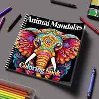 Coloring Book Animal Mandalas for Adult Colouring Book, Birthday Day Gift, Back to School Supplies, Adults Cute Drawing Book