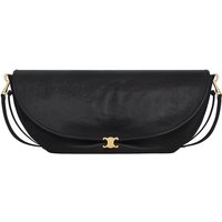 CELINE Triomphe Sheepskin Crescent Bag Shoulder Bag Women's Black