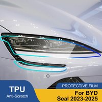 For BYD Seal 2023-2025 Smoke Black Car Headlight Protective Film TPU PPF High-Gloss Vinyl Film Pre-cut Anti-Scratch Custom Fit