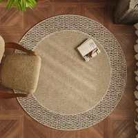 VIKAMA Loop Pile Luxury Circle Velvet Round Chair Carpet Bedroom Carpet Waterproof Quiet Lounge Bed Blanket Home Decor Blanket