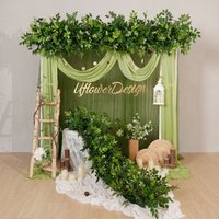 Uflower Greenery Plant Leaves Flower Arrangement Wedding Backdrop Decor Props Party Arch Hanging Floral Stage Floor Flowers Row