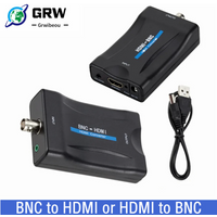 Grwibeou BNC To HDMI-compatible or HDMI-compatible to BNC Converter Display HD 1080P/720P Video Adapter Surveillance Monitor