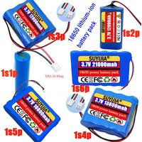 18650 3.7V Battery 1S1P-1S6P Rechargeable Li-ion Battery Pack for LED Light Bluetooth Speaker Spare Replacement Original Battery