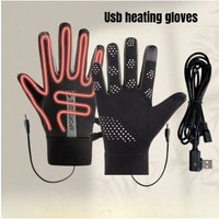 AliExpress NONE USB Oplaadbare Verwarmde Handschoenen Verstelbare Temperatuur Antislip Touchscreen Verdikt Warm Voor Skiën Fietsen Winter Buiten