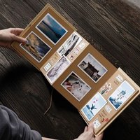 INS Folding Accordion Photo Album Gift Photocard Handcrafts Surprised Photo Book Kraft Paper 10 Page DIY Surprise Gift Couple