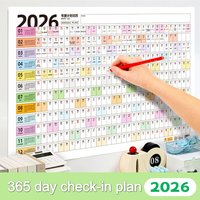 New Large 2026 Calendar Planner Sheet Schedule Sticker Planner Target Wall Calendar 365 Days Planner Sheet Office Supplies