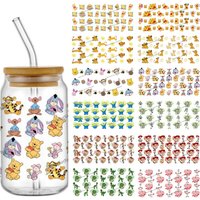 Funko Hybrid Cartoon Design UV DTF Cup Wrap For 16oz Libbey Beer Glass personalizat DIY Sticker Selfadhesive Washable