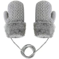 Warm Knitted Gloves Toddler Baby Boys Girls Winter Gloves Mittens with Neck String