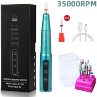 35000RPM Wireless Nail Drill Pen USB Nail File Polishing Pen Rechargeable Nail Drill Machine Portable Manicure Drill Salon Tool