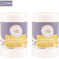 Elinfant 2 rolls disposable bamboo flushable baby diaper nappy liner Biodegradable bamboo liner free shipping#SMT007#