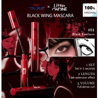 Little ONDINE BLACK WING MASCARA,Rich & Volumizing,Smooth Application,Fast-Drying Film,Separated & Defined,Long-Lasting Curl