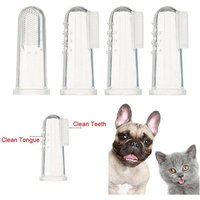 4Pcs Pet Finger Toothbrush Premium Food-Grade Silicone Dog Cat Puppy Kitten Dental Hygiene Brush Gentle Massage Safe