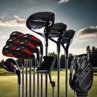 Premium Black Golf Clubs Set Custom Logo Golf Club Full Set OEM Graphite Shaft OEM Golf Club Set