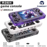 FUNKIDDY New R36H Retro Handheld Game Console Open Source Arkos System 128G 20000+ Classic Games Console Portable Game Players