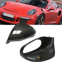 Mirror Cover For Porsche 911 981 991 GT2 GT3 Boxster Cayman 2013-16 Sport Dry Carbon Fiber Exterior Rear View Rearview Shell Cap