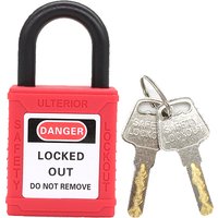 Safety lockout 25mm non-conductive nylon lockout Padlock with master key for Energy Isolation LOTO Device Manufacturer