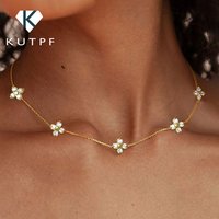 Four-Leaf Clover Moissanite Necklaces for Women Certified 2mm Lab Diamond Choker 925 Sterling Silver Chian Fine Jewelry Gifts
