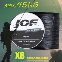 JOF 8 Strands Braided Fishing Line X8 Super Strong PE Line Fishing Wire 300/500/1000M Multifilament Braided Line Pesca