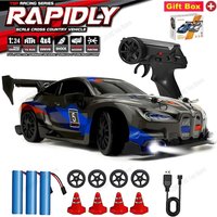 4WD Remote Control Car RC Drift 1:24 20KM/H High Speed Vehicle with LED Lights Racing Sport Toy for Adults Boys Girls Kids Gifts