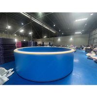 Multiple Air Technology Custom Portable Water Pool Swimming Dwf Kid Inflatable Pool Drop Stitch Fabric Dwf Kids Drop Stitch Pool