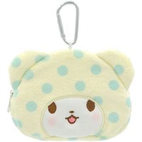 Cute Marumofubiyori Plush Coin Purse Wallet Cartoon Bear Head Kawaii Bag Keychain Coin Pouch Case