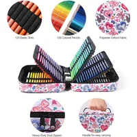 1pc Colored Pencil Case 50/72/120 Slots, Large Capacity Pen Pencil Case, Gel Pens Organizer Zipper Carrying Portable Suitable