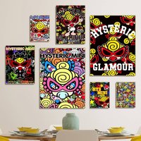 Japan Fashion Hysteric Mini Self-adhesive Art Poster Whitepaper Prints Posters Artwork Home Decor