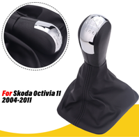5 / 6 Speed Gear Shift Knob Leather Boot For Skoda Octavia 2 MK2 A5 A6 Sedan Combi 2004-2013 Shifter Lever Gaiter Cover