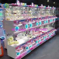 Customized Cute 4 Players Crane Claw Machine Coin Operated Toy Grabber Vending Machine for Commercial Amusement Use