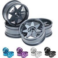 4pcs 52mm 1/10 RC On-Road Drift Racing Car Metal Wheel Rim Wheel Hubs for Tamiya XV01 TT01 Kyosho HSP HPI Sakura Traxxas RedCat