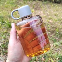 360ML Creative Flat Water Bottle Plastic Travel Bicycle Drinking Juice Reusable Portable Bottles BPA Free Sports Drink Bottle