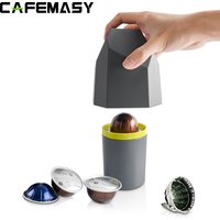 CAFEMASY Aluminum Coffee Capsules Recycling Bucket Coffee Powder Residue Recycling Tool For Nespresso Capsules VertuoLine