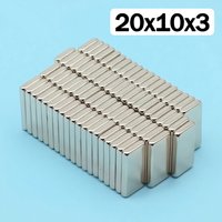NdFeB Magnet High Strength Magnetic Iron Composite 20x10x3mm Rectangular Durable Office Organizer Model