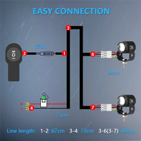 A11M-Motorcycle Spotlights Switch Light Bar/Work Light Fog Light On/Off Wiring Harness For Car Boat Truck Cable Accessories