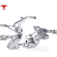 Fanscreate Adjustable Racing Footpegs Folding Anti-Slip for Harley Street Glide/Road Glide 2017-2025 (2009-2016 Need Bracket)