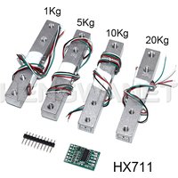 HX711 Load Cell 1KG 2KG 5KG 10KG 20KG AD Module Weight Sensor Electronic Scale Aluminum Alloy Weighing Pressure Sensor