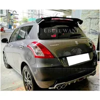 Universal Trunk Spoiler For Suzuki Swifts Spoiler ABS Plastic Carbon Look Rear Roof Wing Car Body Kit Accessories 2006 - 2018