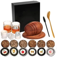Whiskey Smoker Kit with Wood Chips-6 Flavors Old Fashioned Drink Smoker Infuser for Cocktails Birthday Bourbon for Gifts