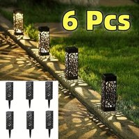 6Pcs solar garden light outdoor waterproof garden light automatically illuminates the path courtyard aisle driveway Christmas ou