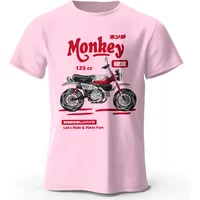 AliExpress NONE Vintage Motorcycle Sketch T-Shirt 100% Cotton Hand Drawn Bike Graphic for Men and Women Retro Biker Style