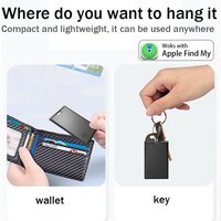 Mini Anti loss Device Tracking Location Wallet Tracker Card Tracker Work with Apple Find My App Bluetooth Tracker Smart tag