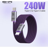 USB C to USB C Cable 240W Fast Charging Type C Charger Cord Braided USBC Cable for iPhone 17 Samsung S25 Laptop MacBook Switch